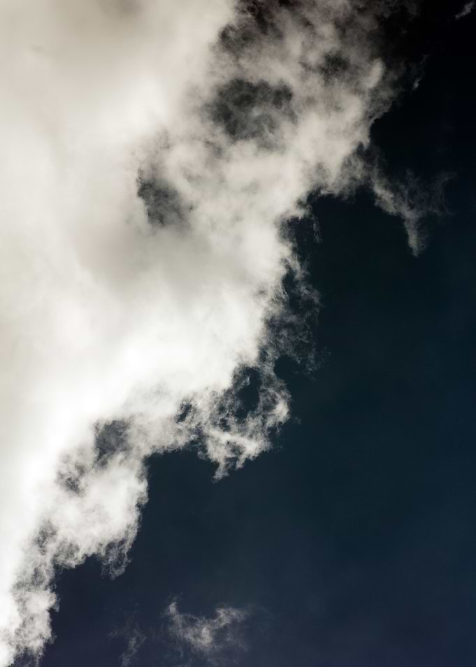 Black air sky with clouds