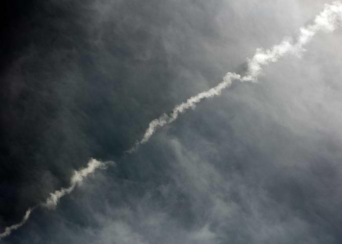 Black air sky with clouds
