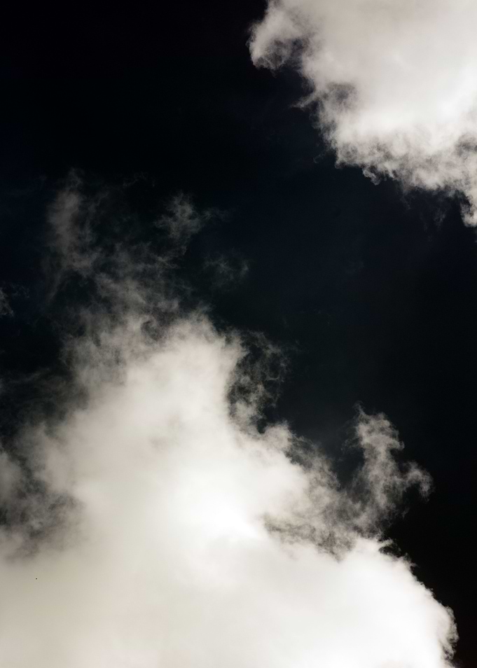 Black air sky with clouds