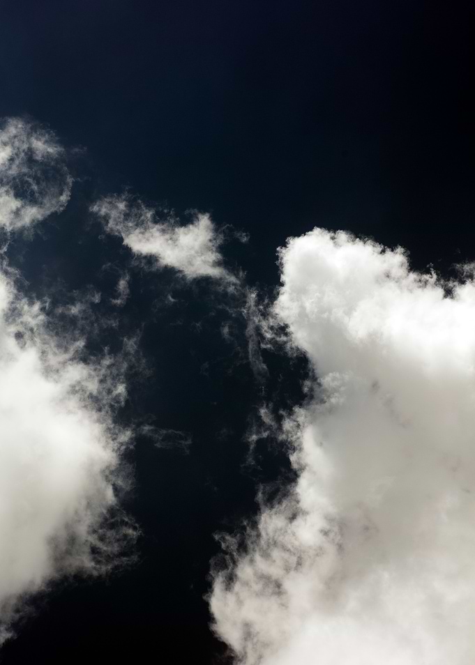 Black air sky with clouds