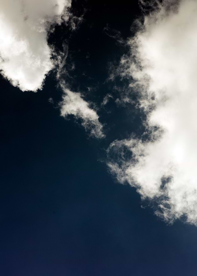 Black air sky with clouds