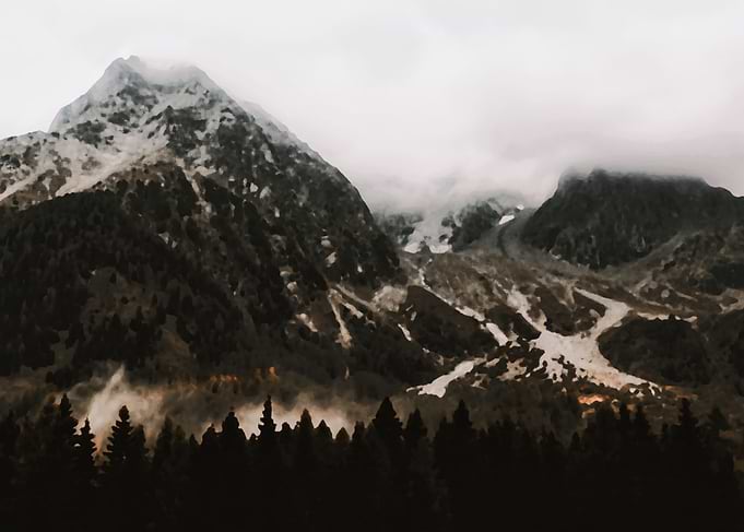 High mountain winter