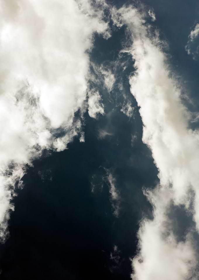 Black air sky with clouds