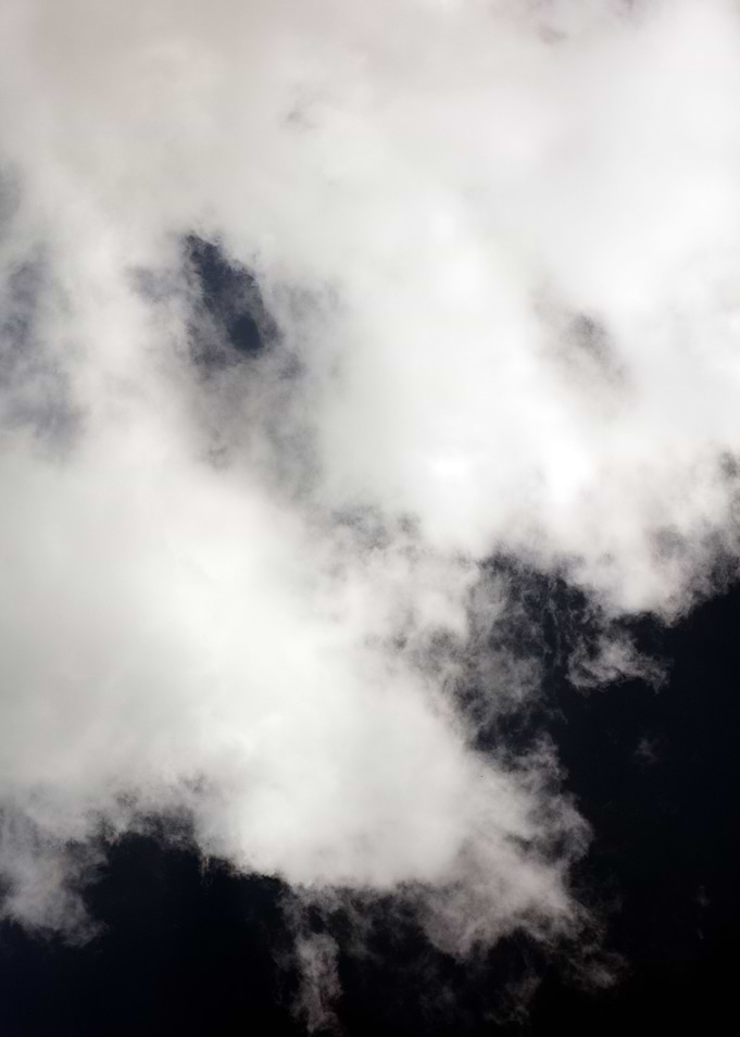 Black air sky with clouds