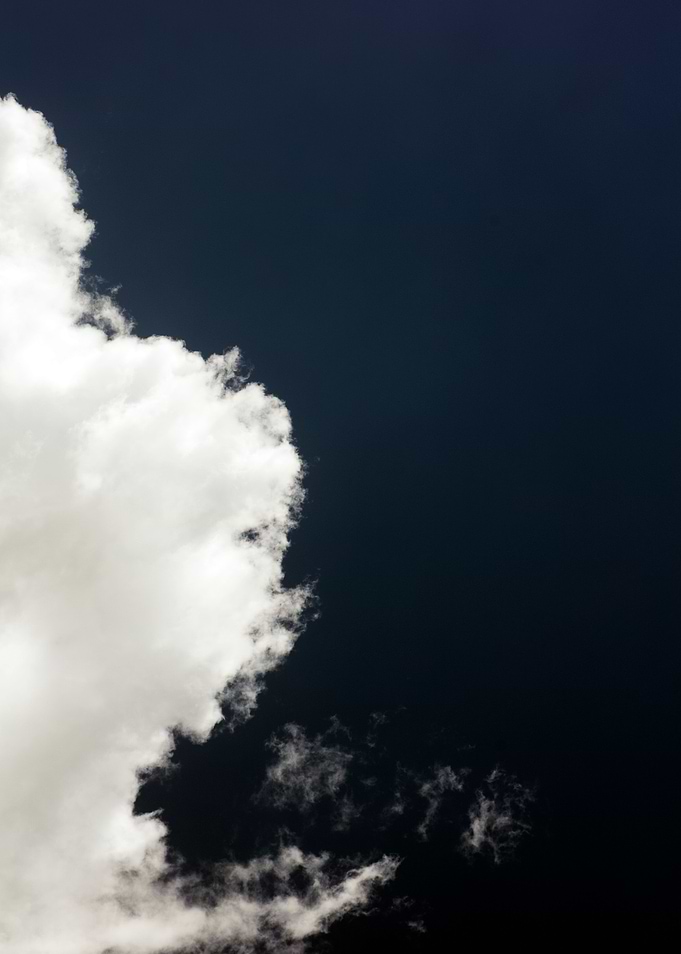Black air sky with clouds
