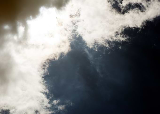 Black air sky with clouds