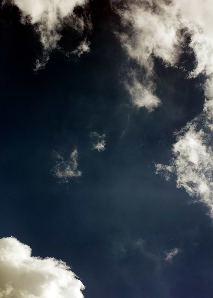 Black air sky with clouds