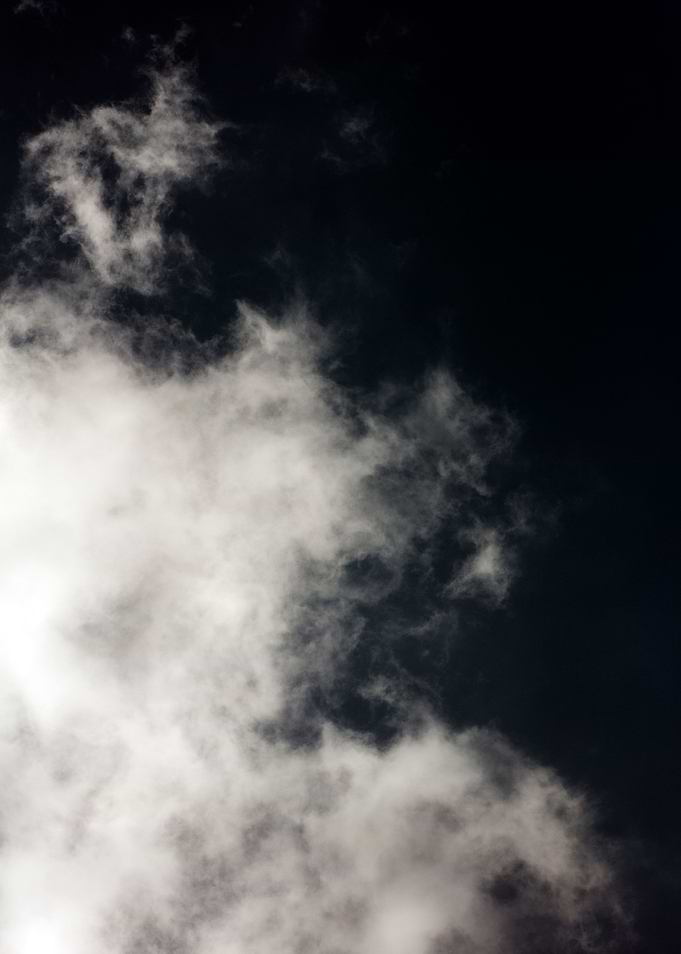 Black air sky with clouds