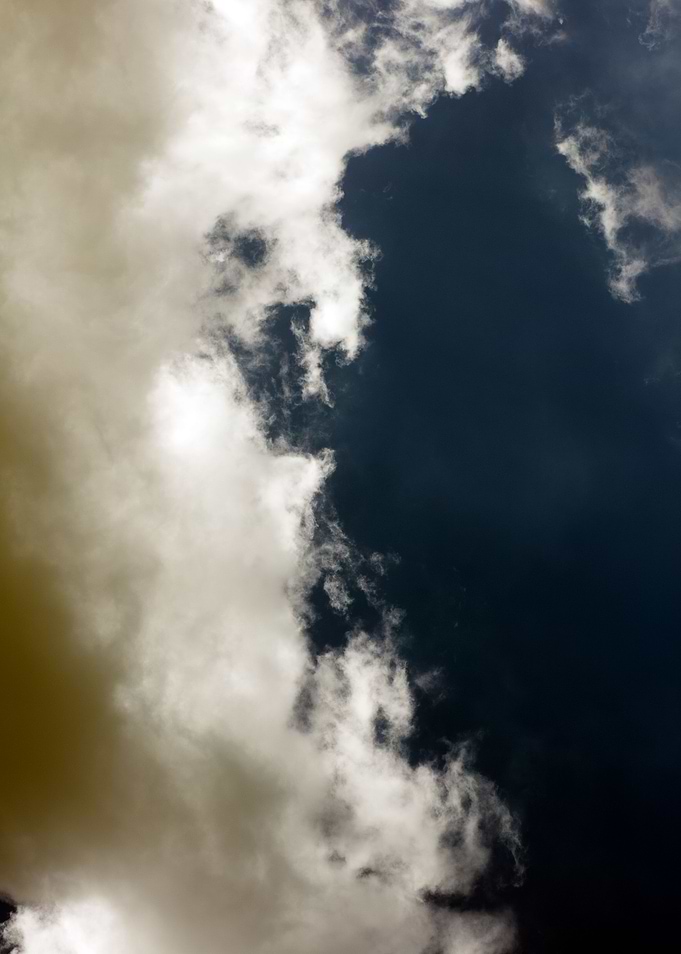 Black air sky with clouds