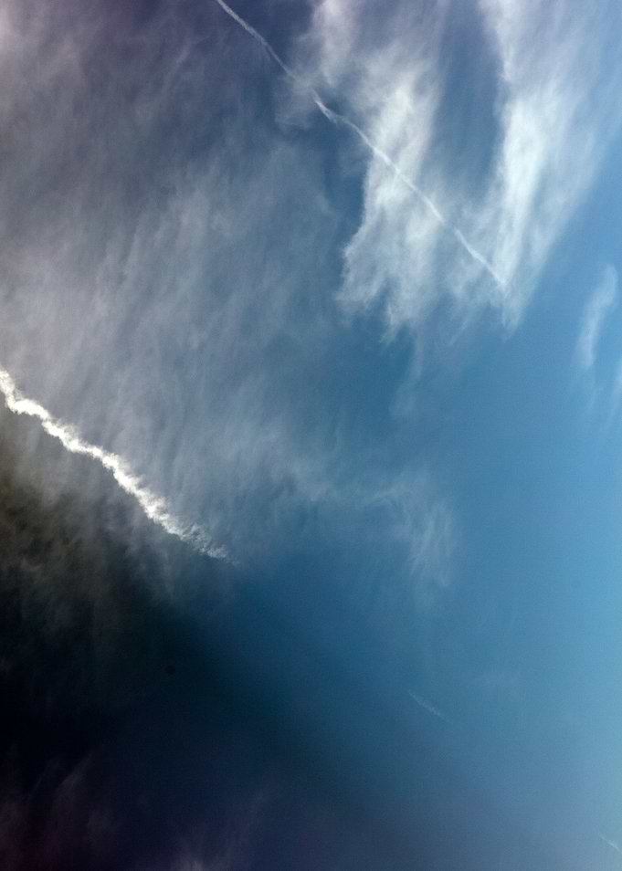 Black air sky with clouds