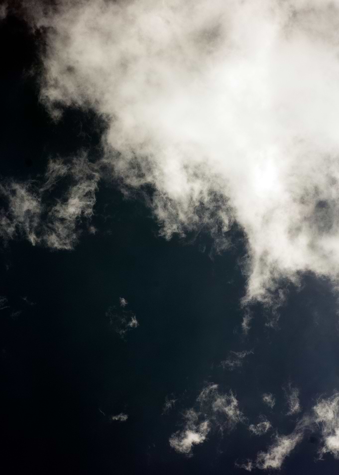 Black air sky with clouds
