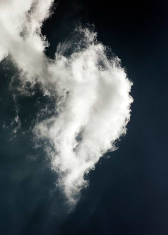 Black air sky with clouds