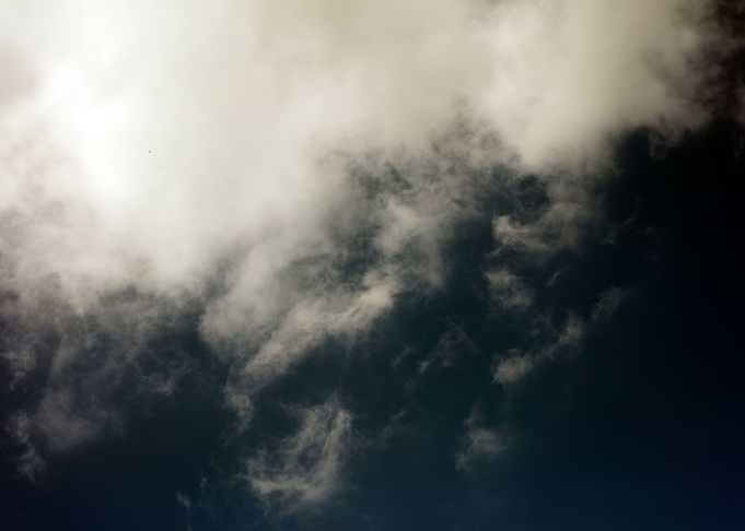 Black air sky with clouds