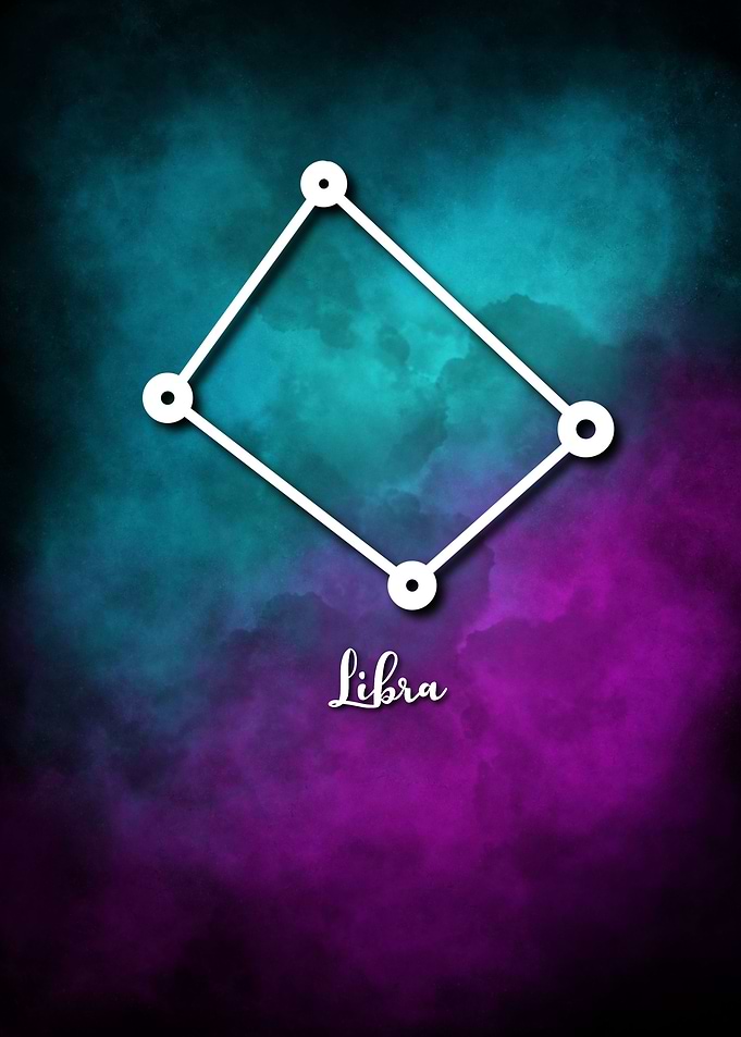 Libra star sign nebula