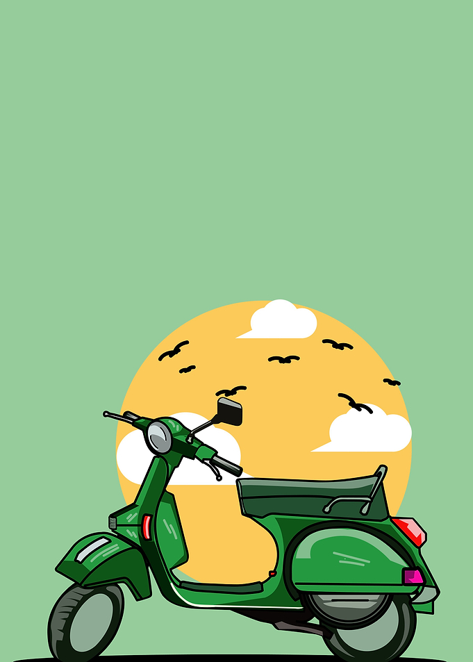 Green Vespa