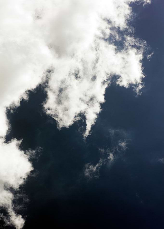 Black air sky with clouds