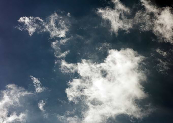 Black air sky with clouds