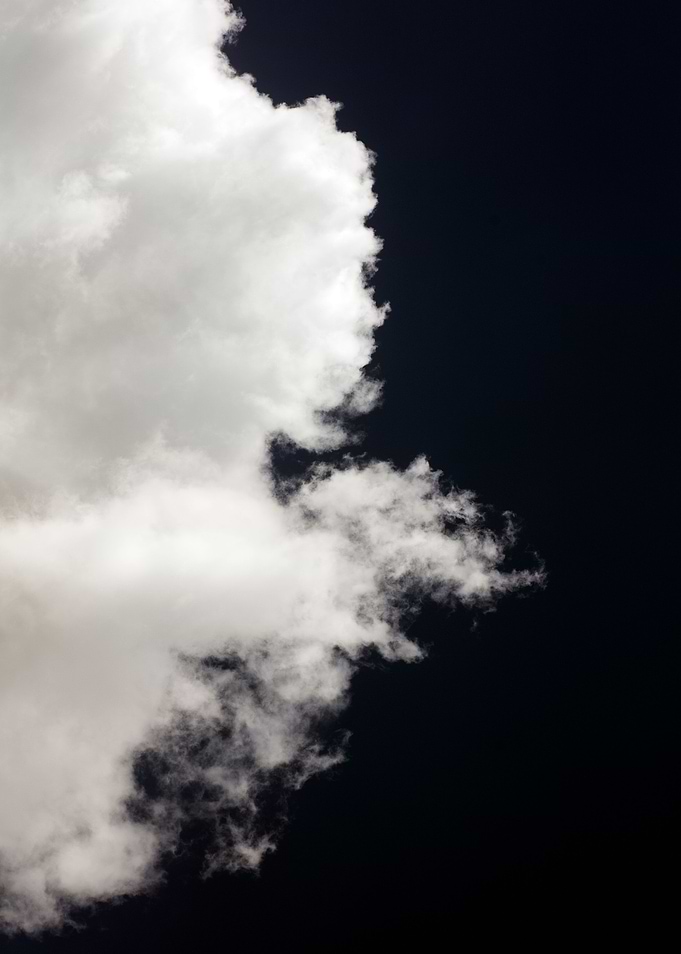 Black air sky with clouds