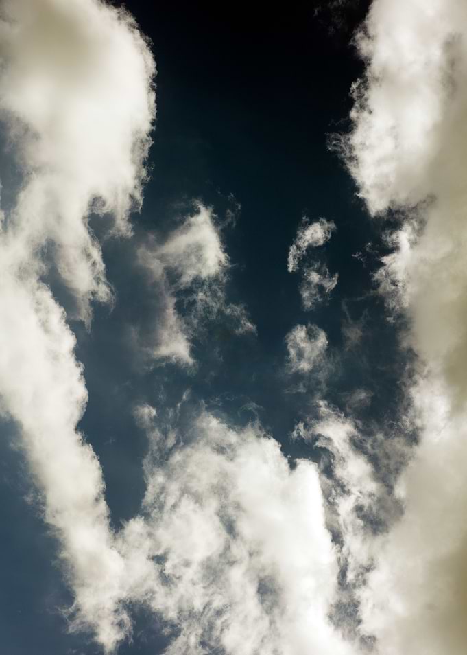 Black air sky with clouds