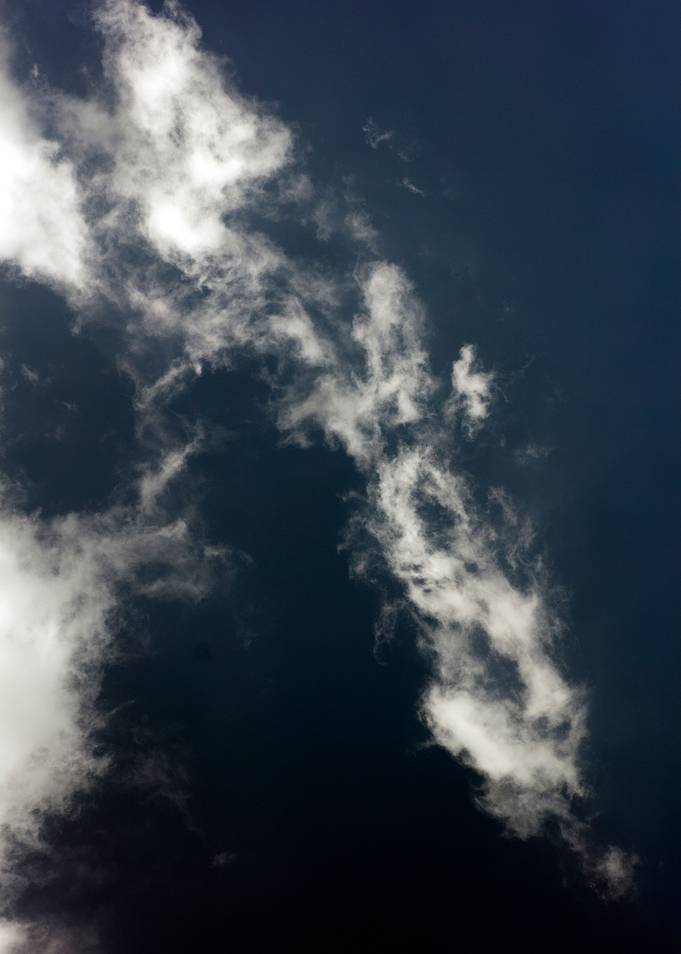 Black air sky with clouds