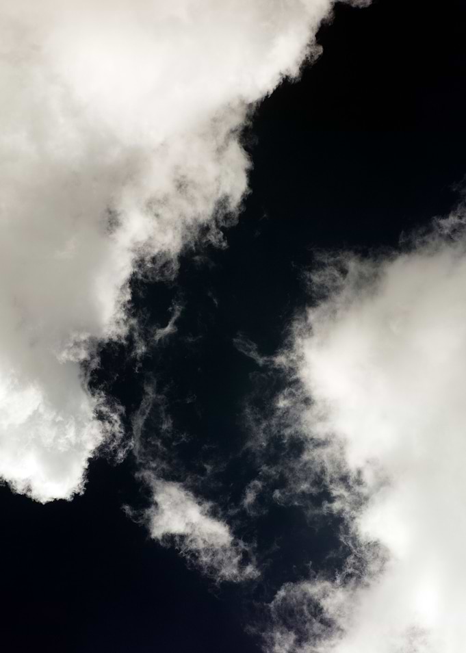 Black air sky with clouds