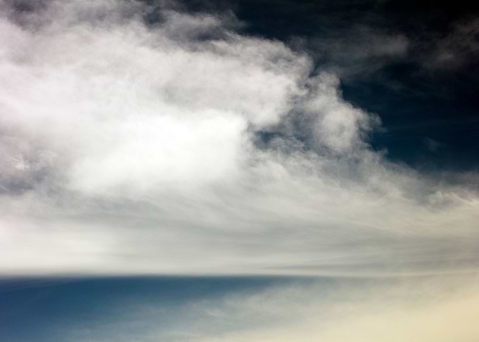 Black air sky with clouds