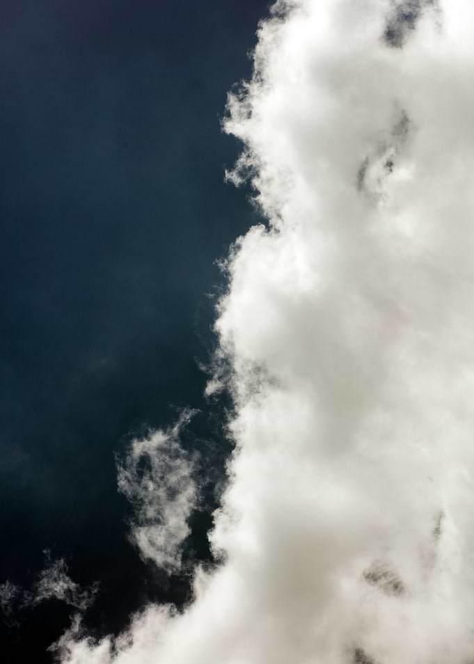 Black air sky with clouds