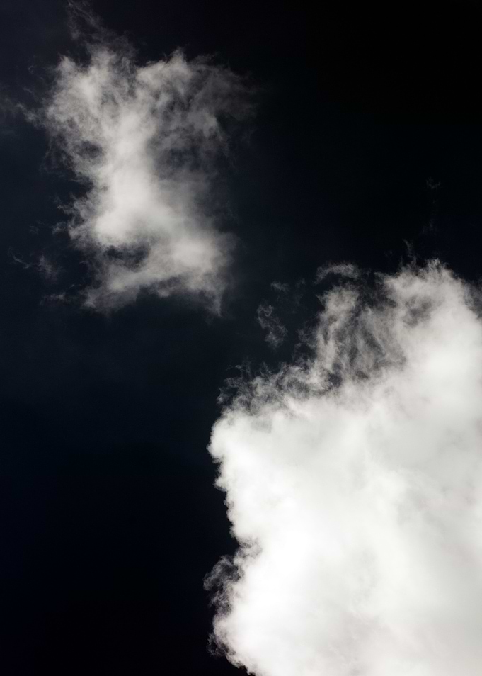 Black air sky with clouds