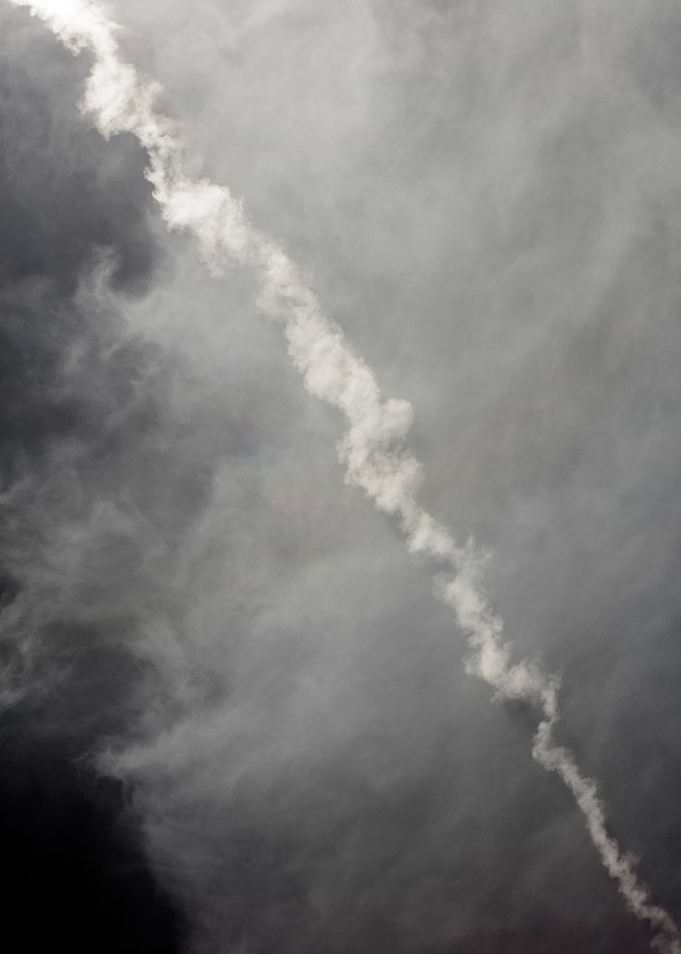 Black air sky with clouds
