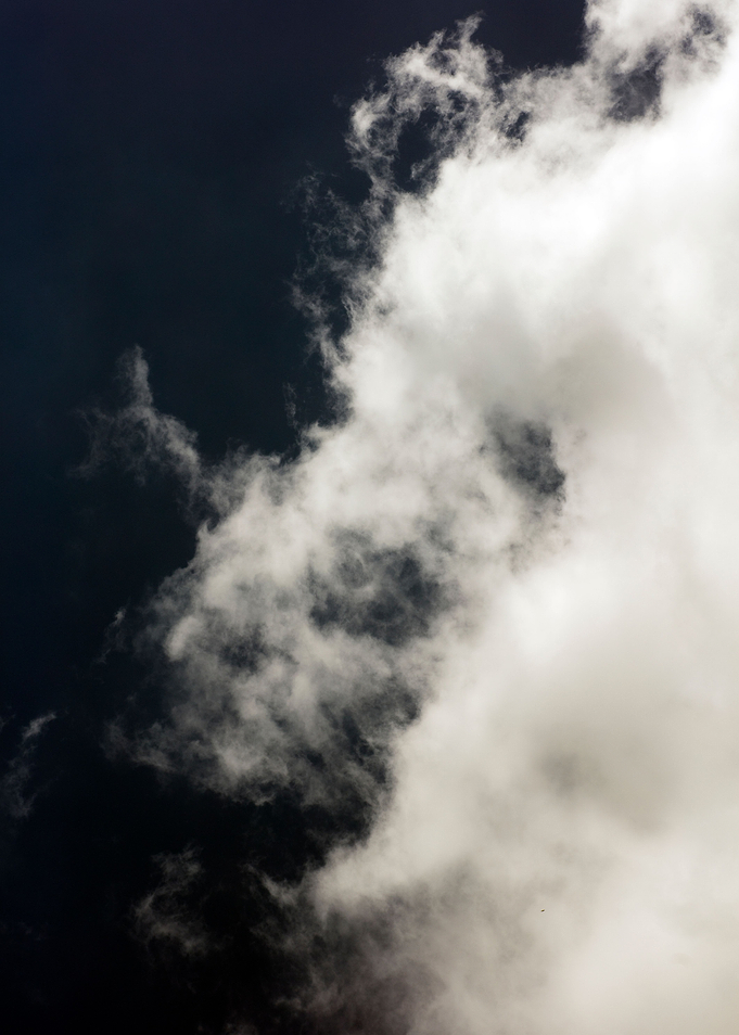 Black air sky with clouds