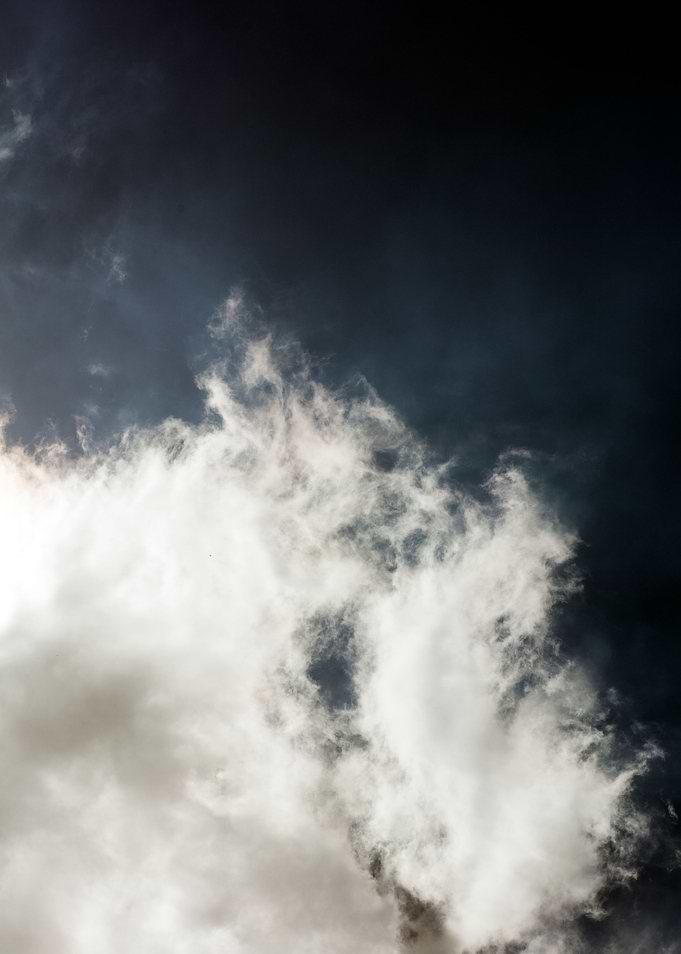 Black air sky with clouds