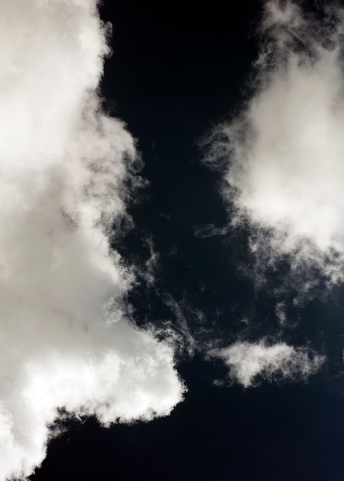 Black air sky with clouds