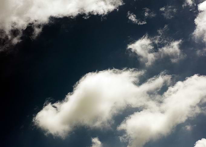 Black air sky with clouds