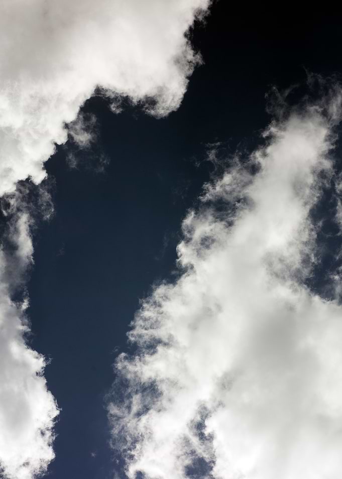 Black air sky with clouds