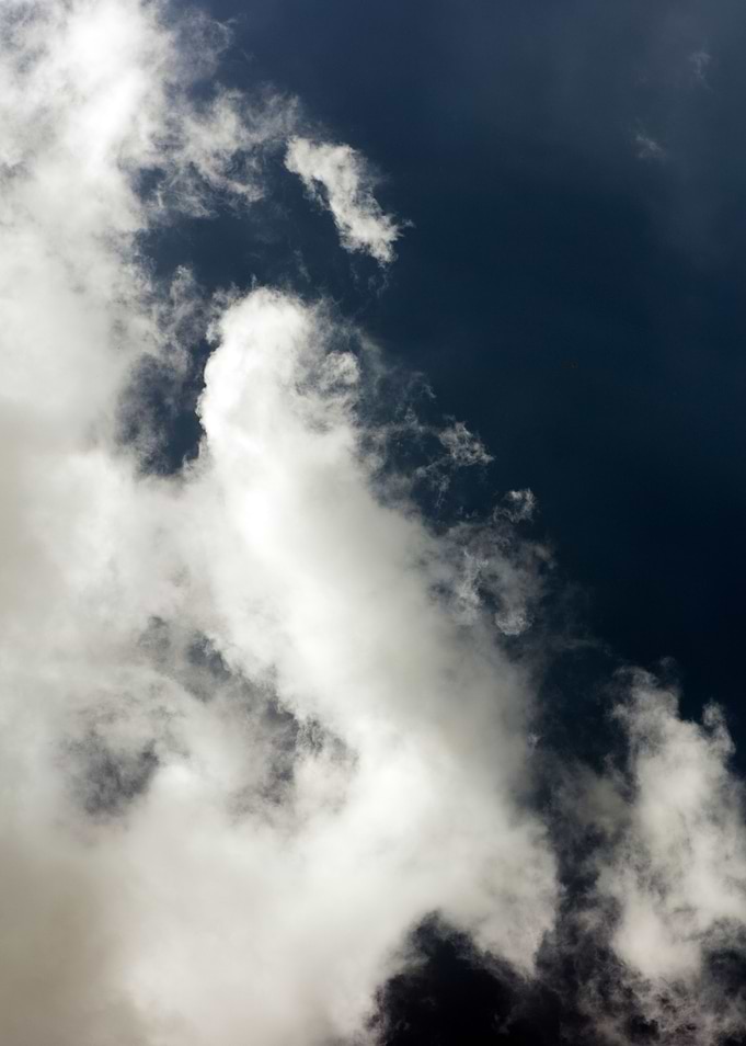 Black air sky with clouds