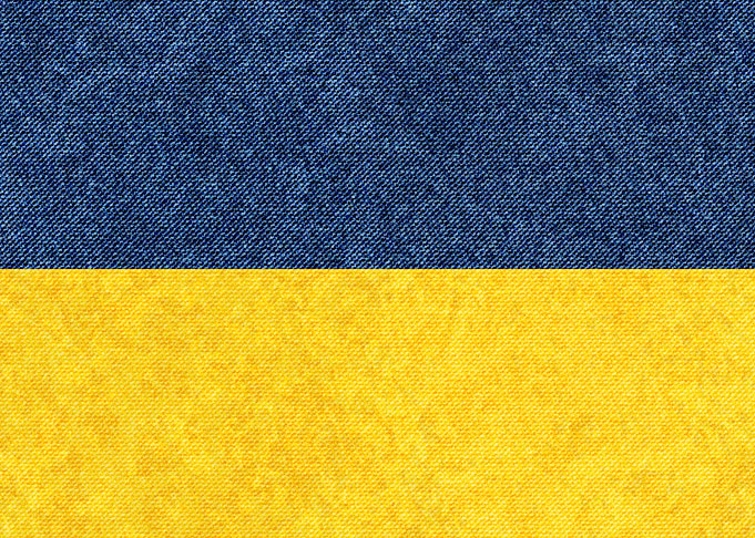 Flag of Ukraine denim