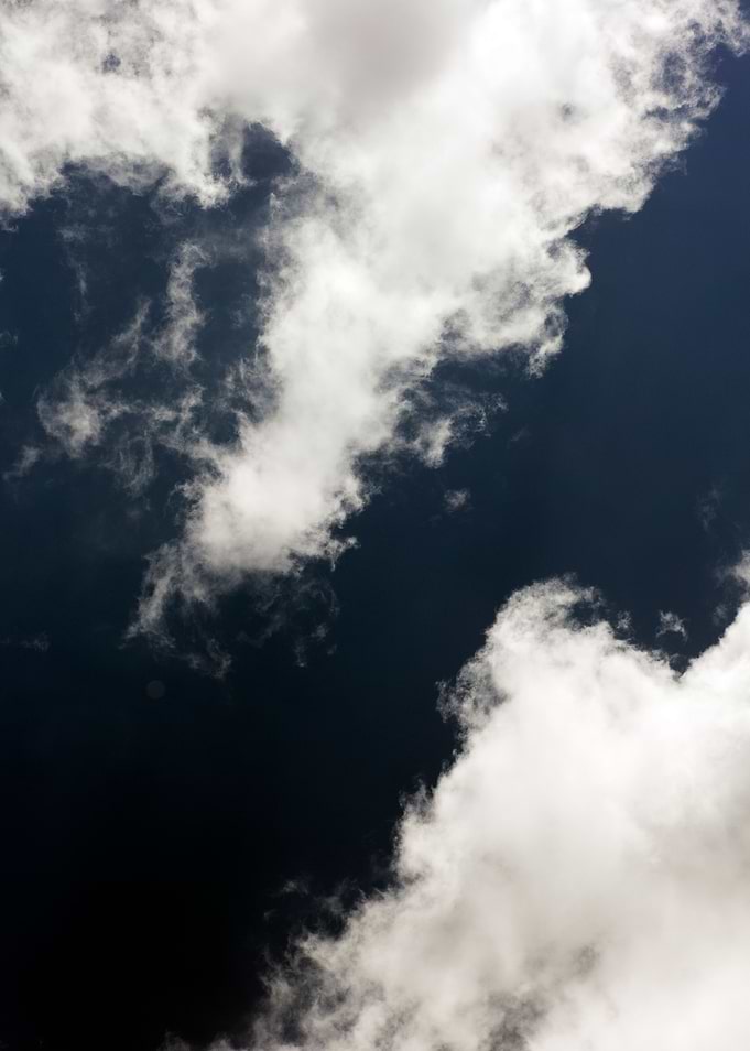 Black air sky with clouds