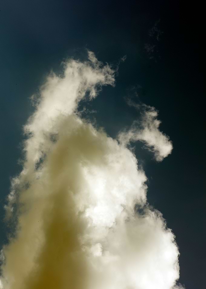 Black air sky with clouds