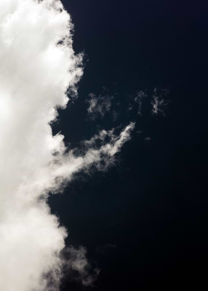 Black air sky with clouds