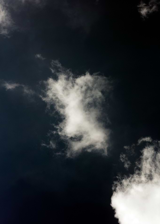 Black air sky with clouds