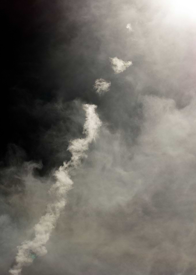 Black air sky with clouds