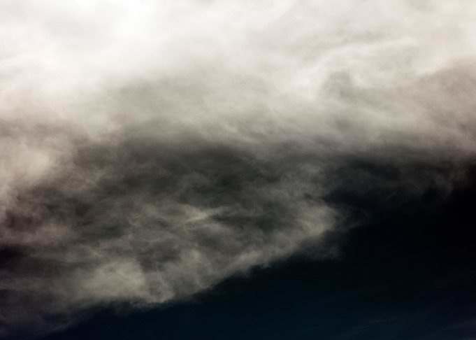 Black air sky with clouds