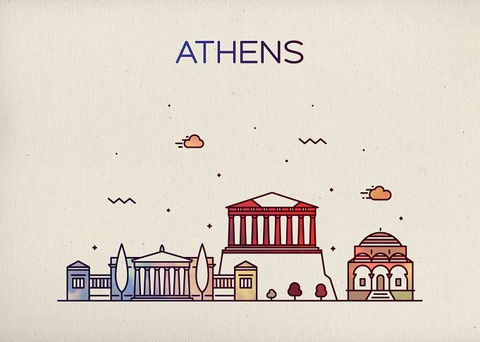 Athens Greece City Skyline
