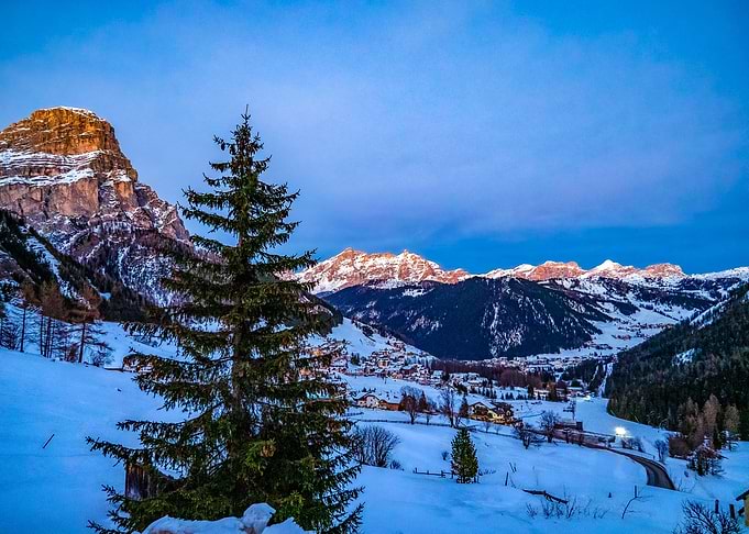 Blue Dusk Snow Mountains