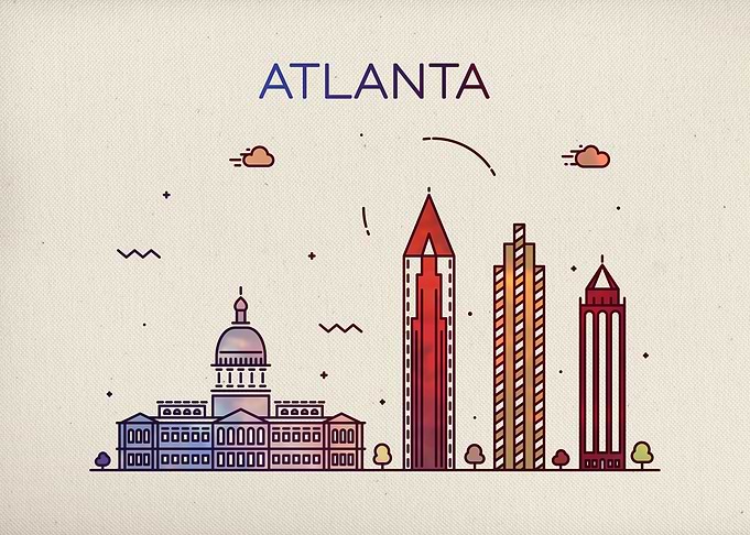 Atlanta Fun City Skyline