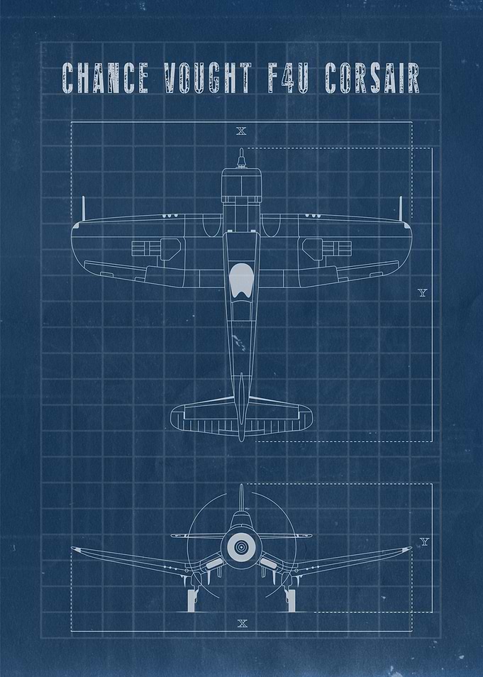 Vought Corsair Blueprint