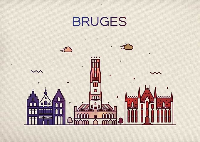 Bruges City Skyline Fun