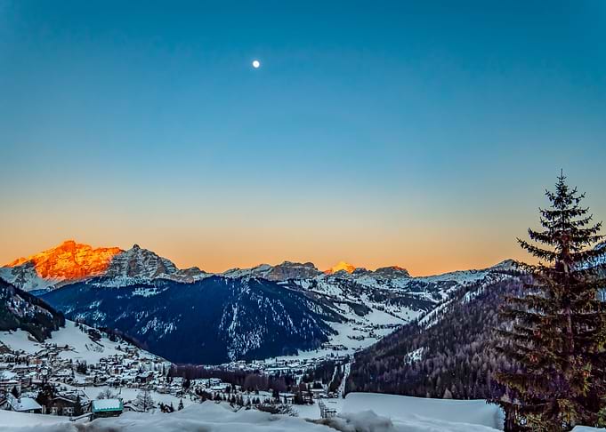 Twilight Snow Mountains