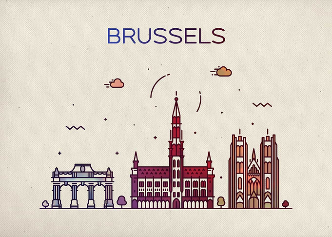 Brussels City Skyline Fun