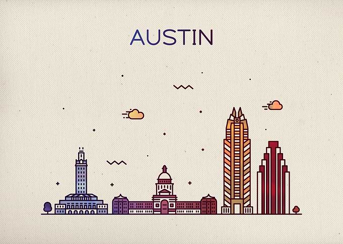 Austin Texas City Skyline